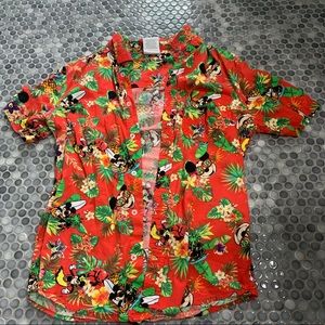 Mickey Mouse tropical button up!